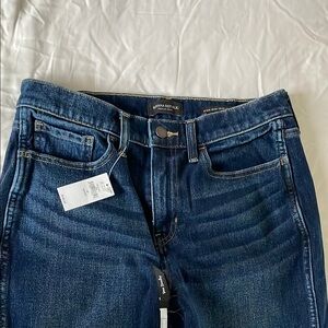 Banana Republic Blue Cropped Jeans with Contrast Stitching